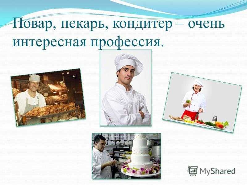 Презентация для детей кондитер