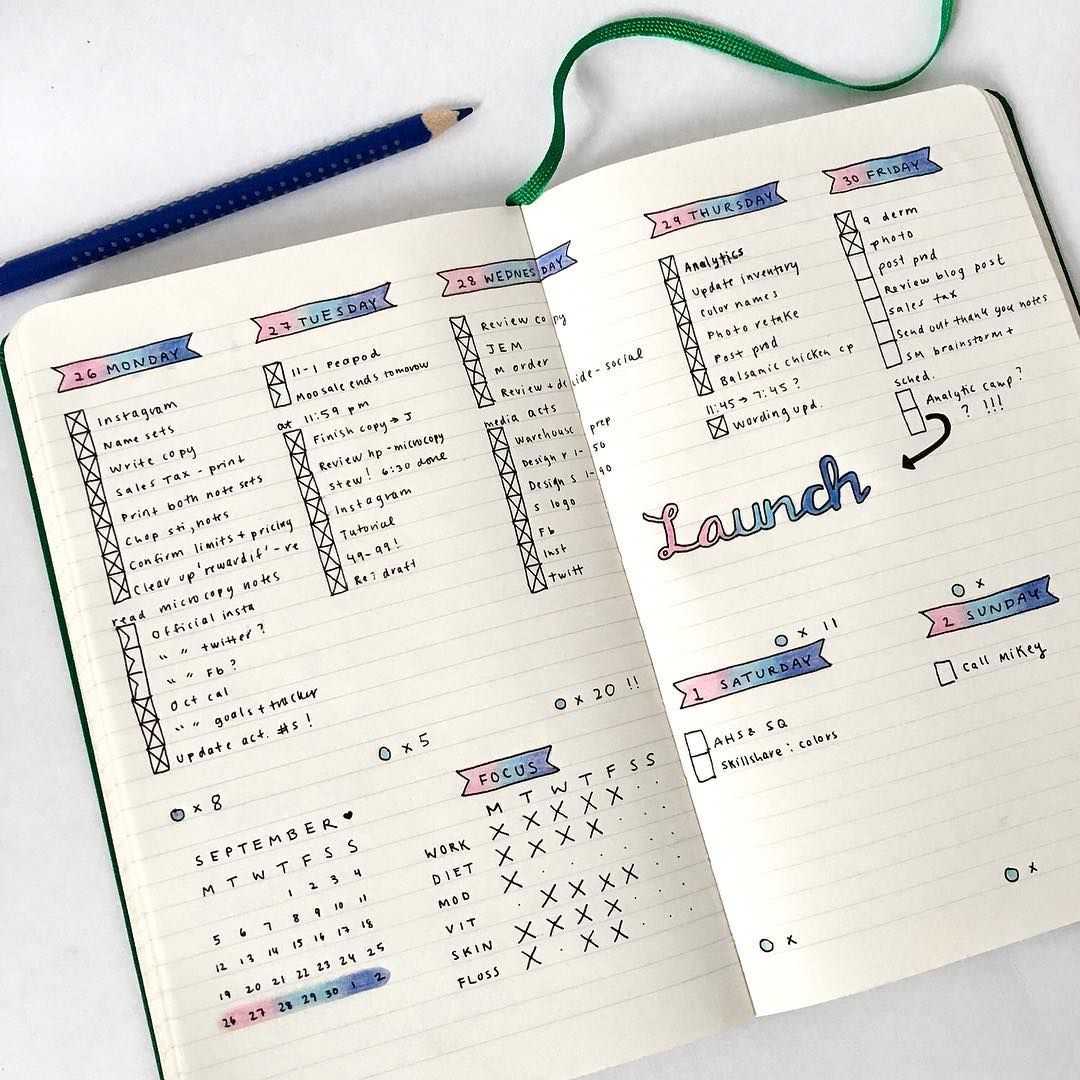 Bullet journal что это. Планирование недели в Bullet Journal. Ежедневник буллет джорнал. Ежедневник Bullet Journal. Система планирования ежедневника буллет джорнал.