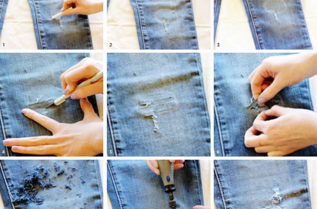 Рваные джинсы своими руками: инструкция с фото пошагово
