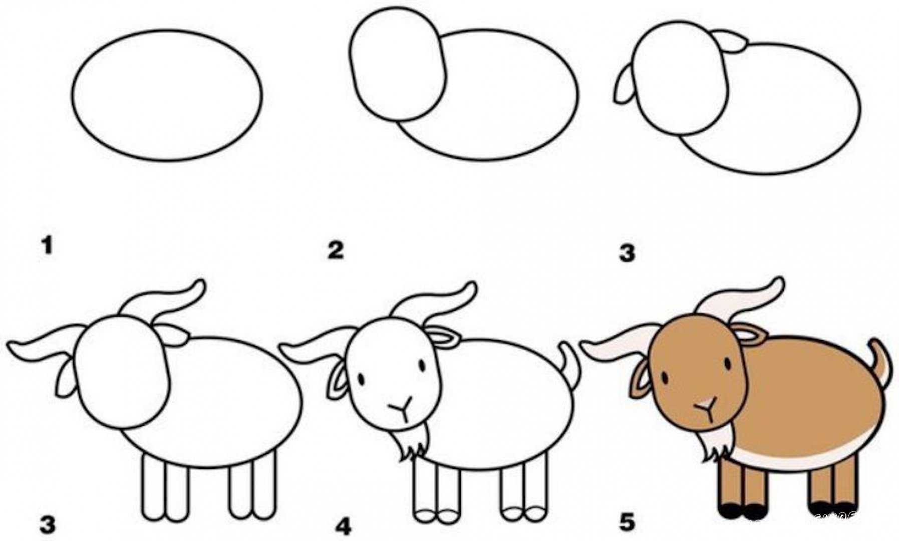 Рисунки простые животные легкие