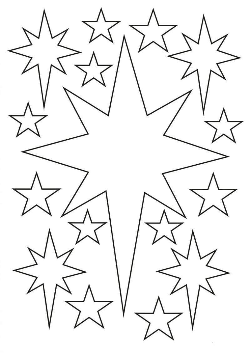 Лучшая подборка трафаретов Звезд и Звездочек разного размера для вырезания из бумаги формата А4 Можно скачать и распечатать бесплатно Красивые идеи для украшения дома звездами с помощью шаблонов