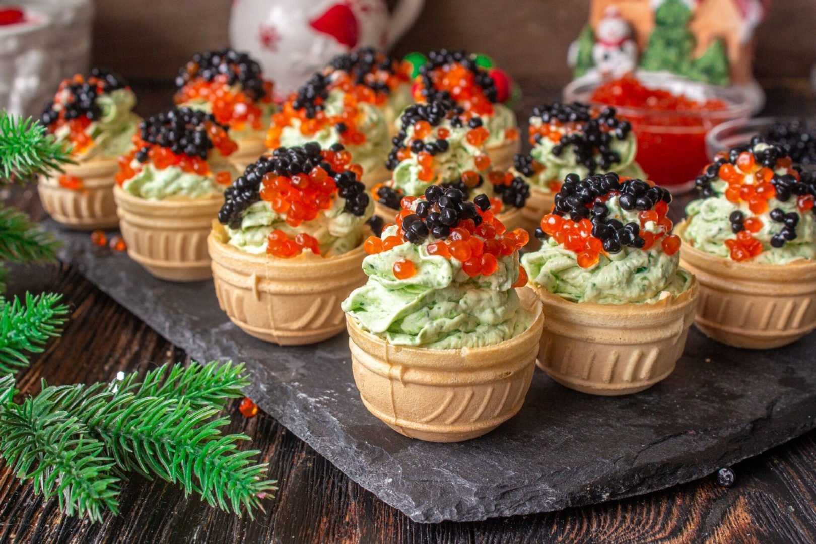 Закуски на праздничный стол тарталетки - рецепты с вкусной начинкой