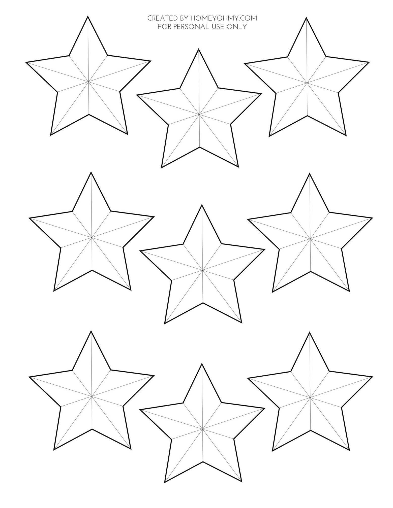 Звезда трафарет для вырезания из бумаги: готовые шаблоны для работы и фото поделок