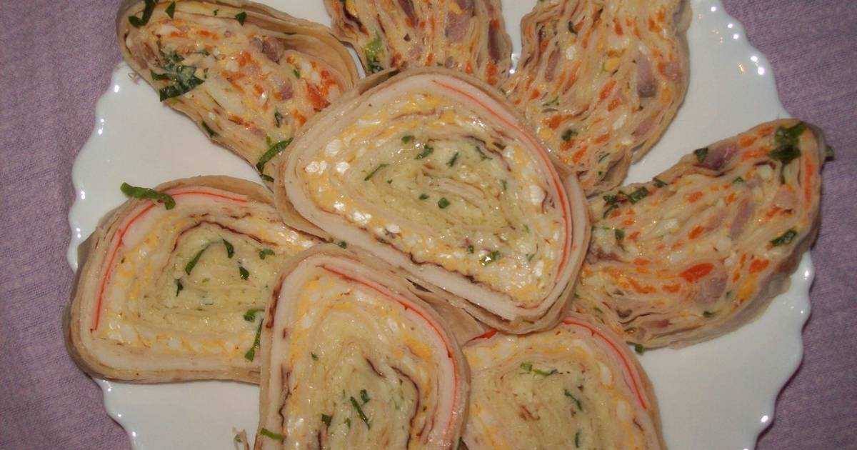 Рулет из лаваша с разными начинками - простые рецепты с фото