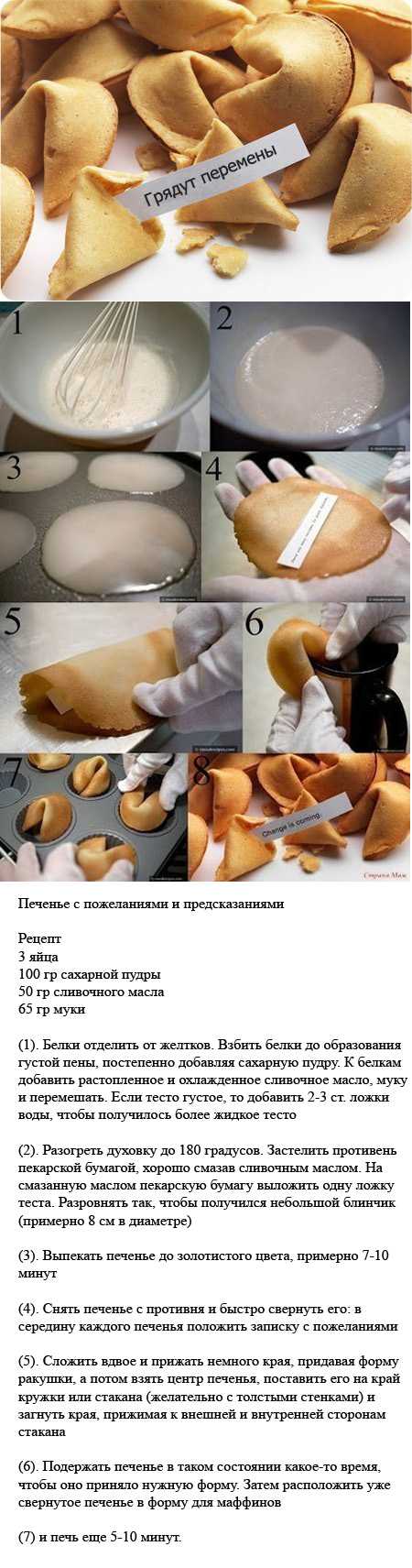Печенье с предсказаниями рецепт с пошаговым фото