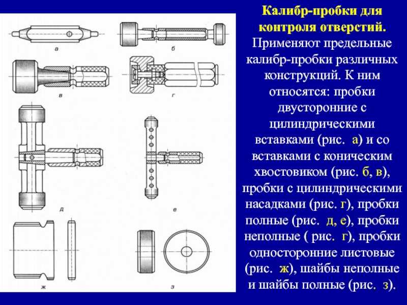 Калибр-пробка: гост, чертеж, виды, применение