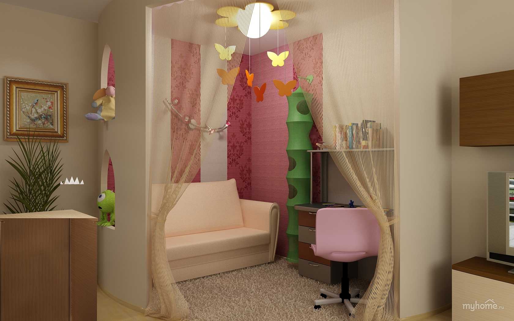 Уголок для ребенка в однокомнатной квартире