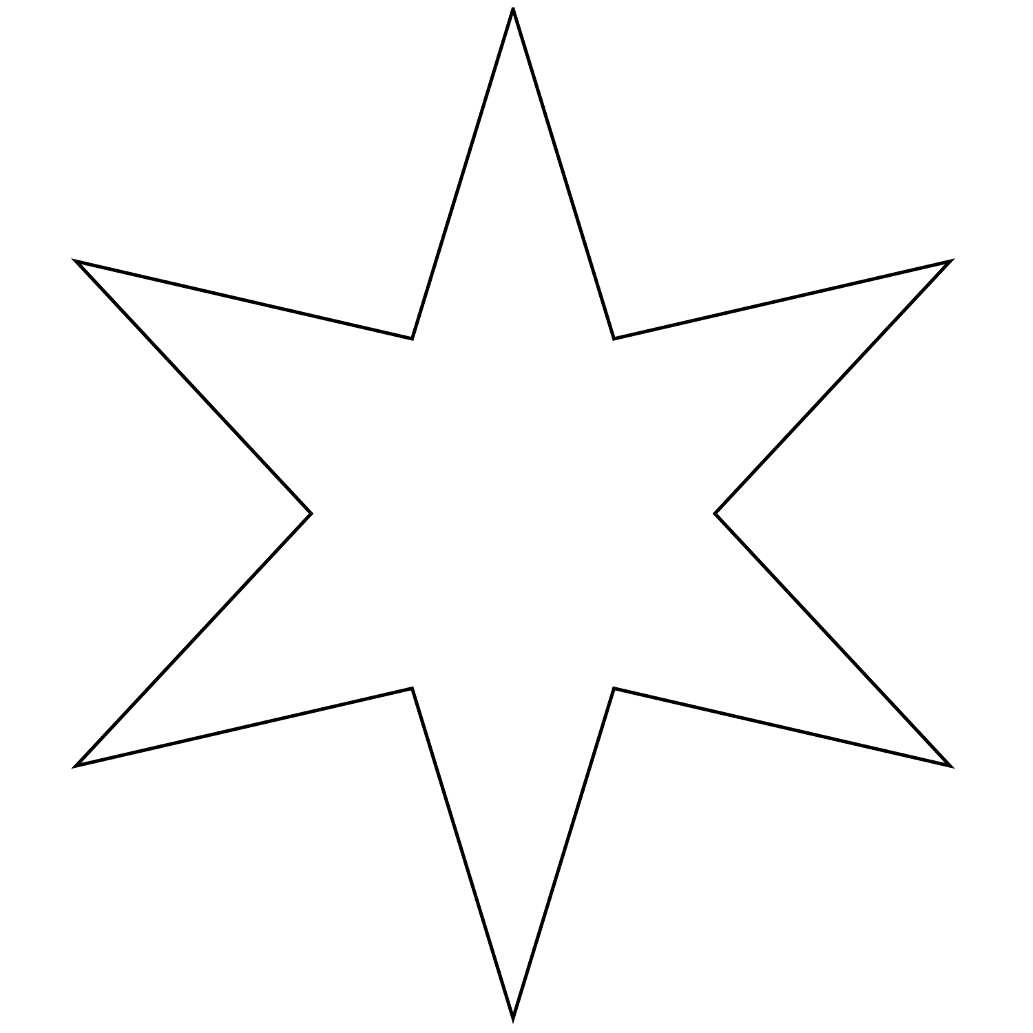Трафарет звезда из бумаги