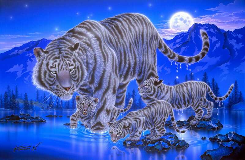 Красивые новогодние картинки на 2022 год водяного тигра