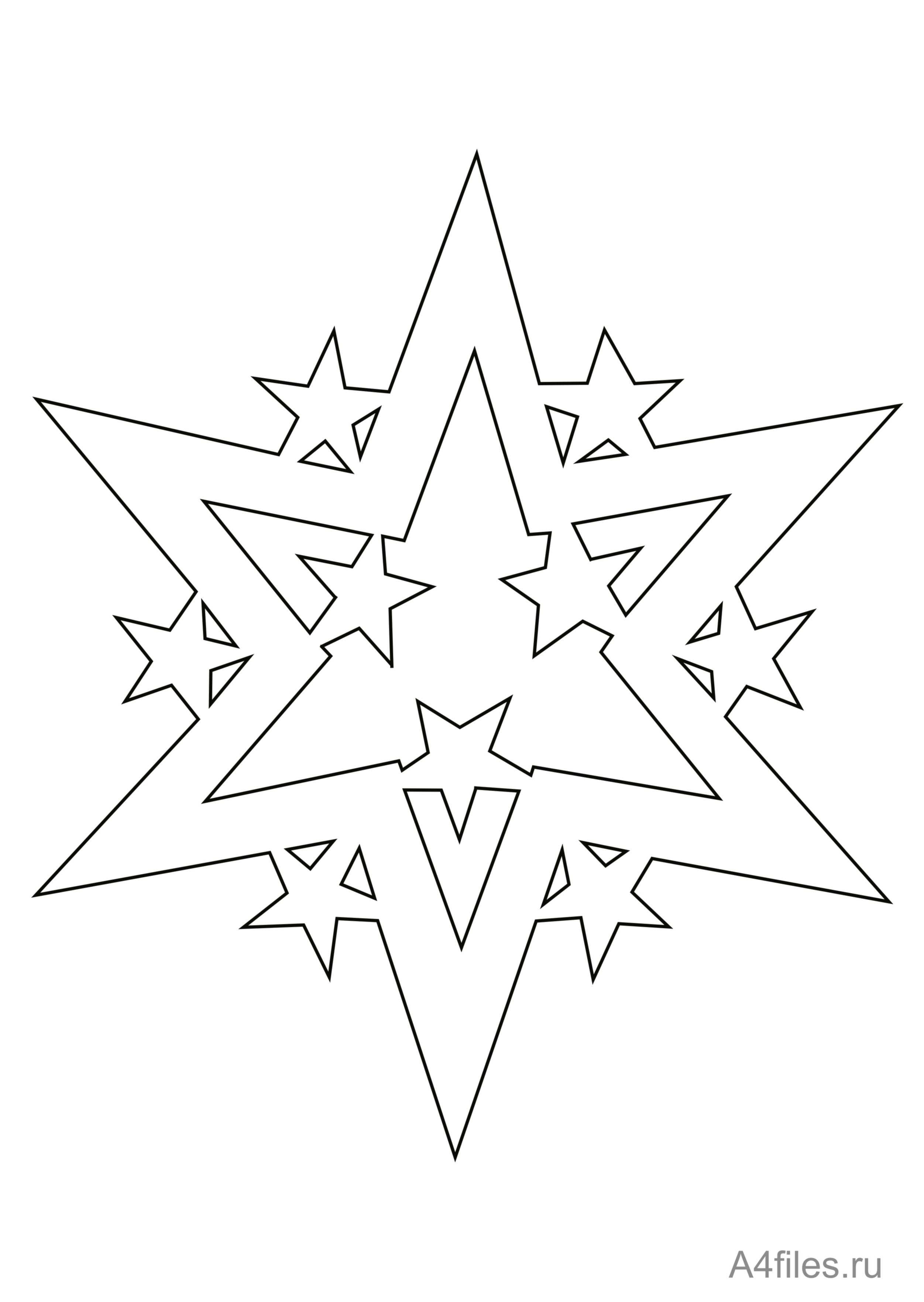 Звезда, трафарет для вырезания из бумаги: 100 шаблонов бесплатно