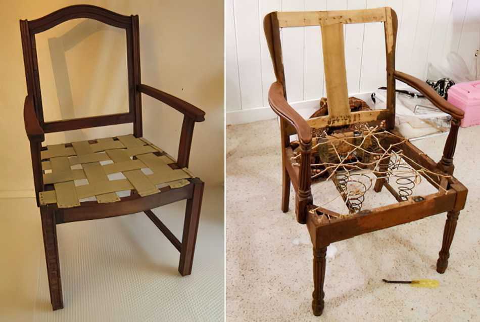 Реставрация сиденья стула