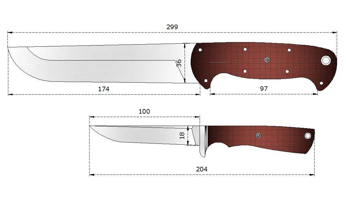 Нож своими руками в домашних условиях чертежи