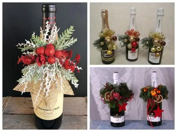 9 способов украсить бутылку для новогоднего стола – zатусим!