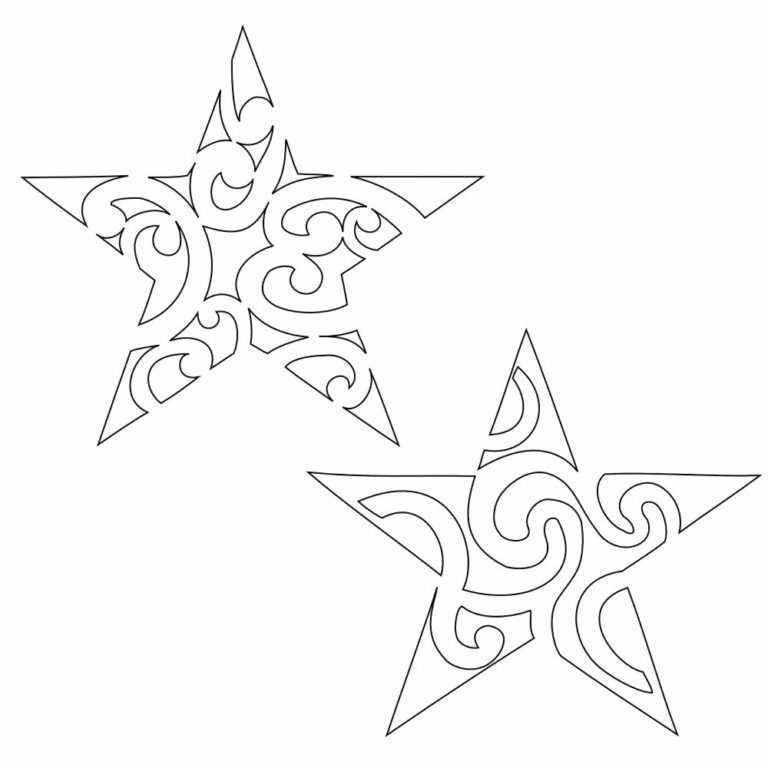 Трафарет звезды — 100 шаблонов для вырезания из бумаги