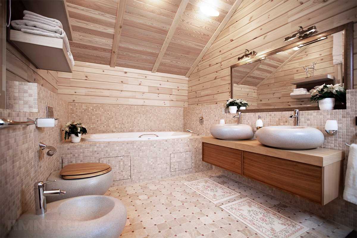 Как делается в деревянном доме ванная комната: технология строительства и варианты отделки