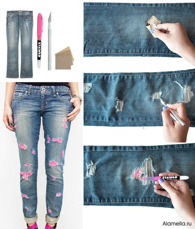 Как красиво протереть джинсы своими руками? инструкция +видео