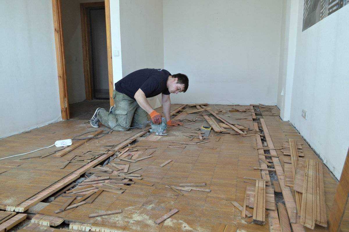 Демонтаж деревянного пола: технология демонтажа старых деревянных полов в квартире