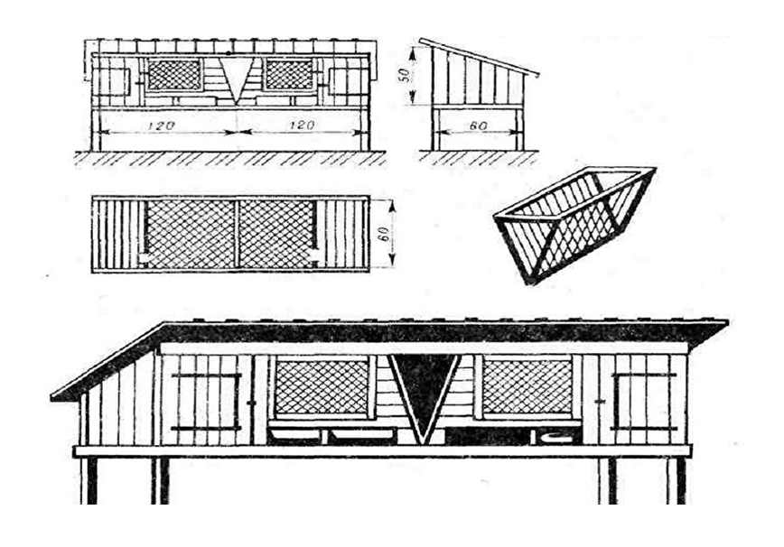 Как сделать крольчатник своими руками схема и чертежи
