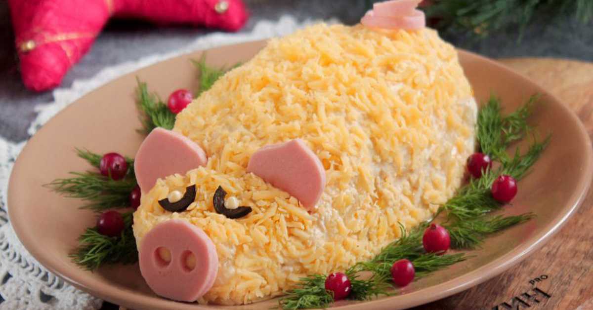 Новогодний стол 2019 в год свиньи: меню, рецепты, сервировка, фото