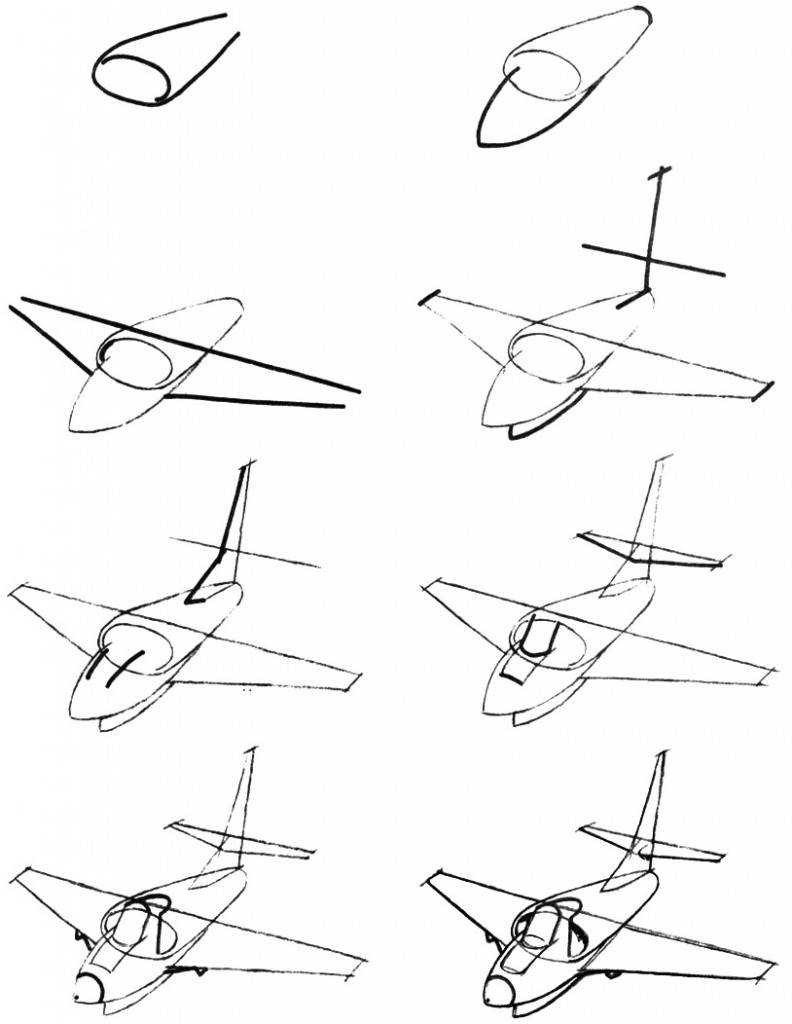 Как нарисовать самолет поэтапно карандашом (53 фото) - легкие мастер-классы по рисованию самолета