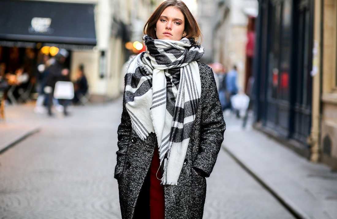 10+ способов, как носить шарф зимой: с пальто, с пуховиком, с капюшоном :: инфониак