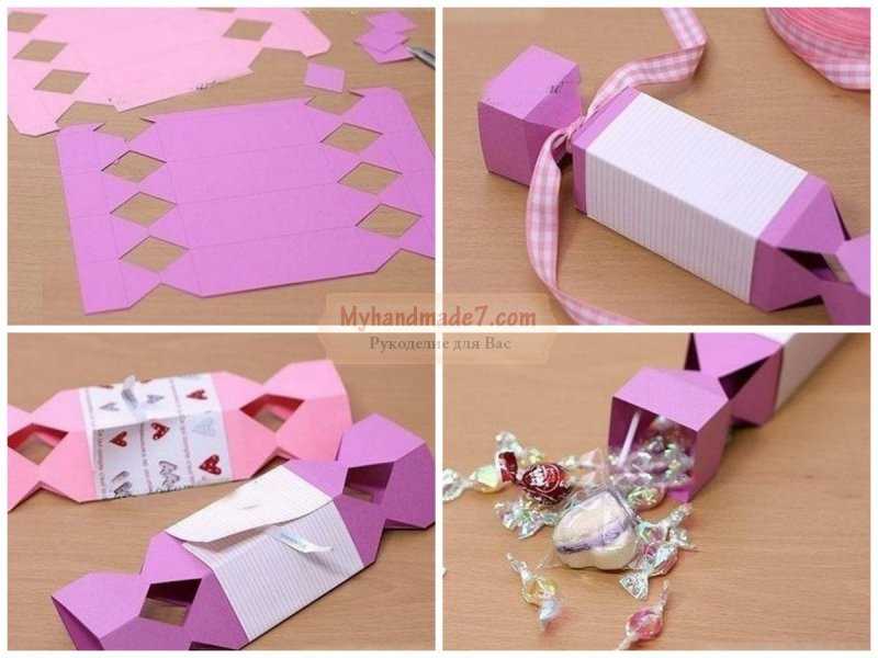 Как сделать конфету из бумаги для декора праздника