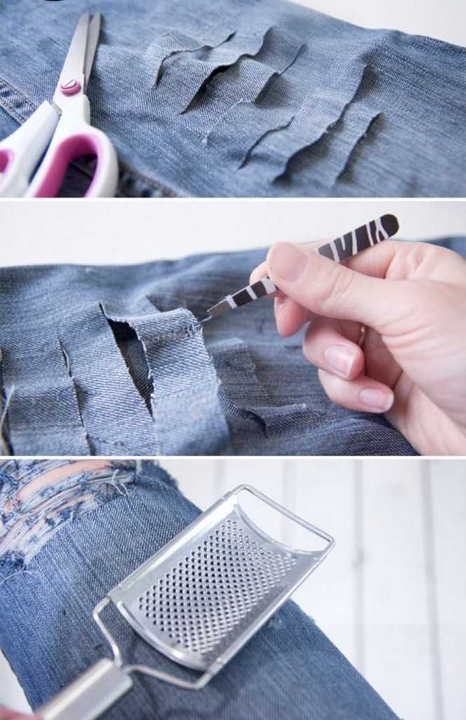 Как сделать рваные джинсы, основные методы с подробным описанием