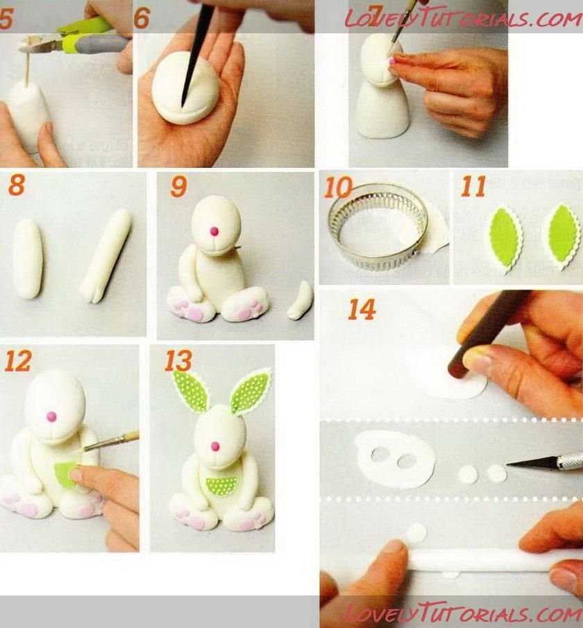 Как сделать зайца из пластилина